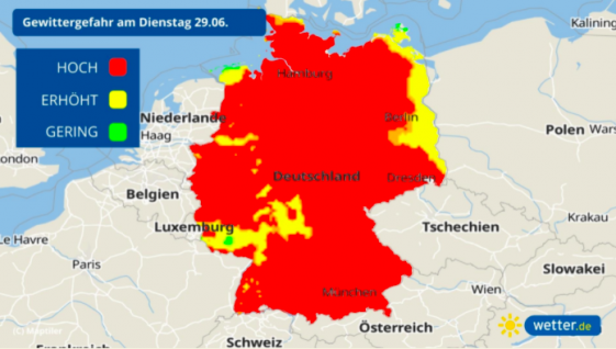 Alert pogodowy w Niemczech: Synoptycy ostrzegają przed ogromnymi ulewami! | Polski Obserwator