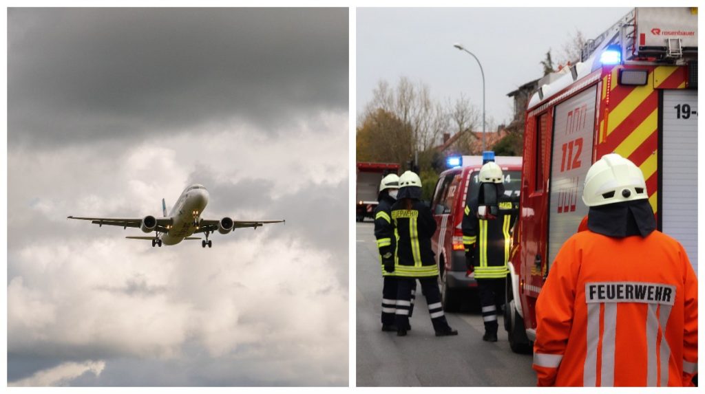 Awaryjne lądowanie na A26 w Niemczech