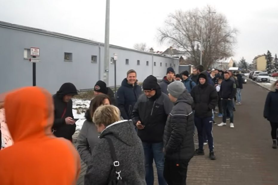 kolejka na granicy z niemcami