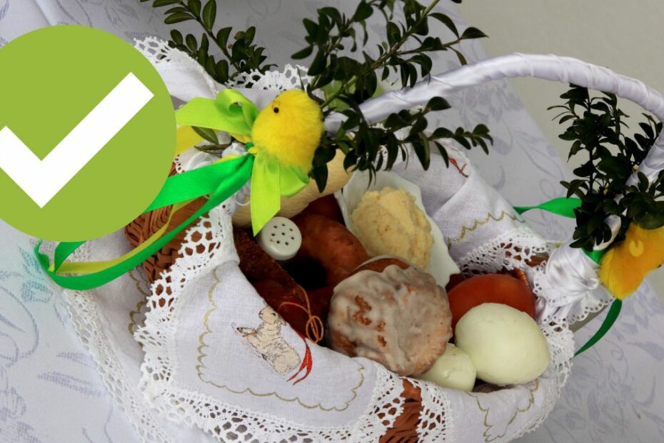 co włożyć do koszyka do święconki