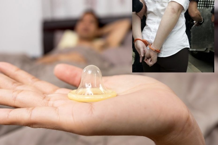 skazana przebicie prezerwatywy