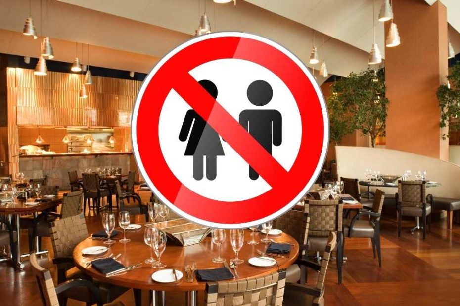 Zakaz wstępu dzieci do restauracji