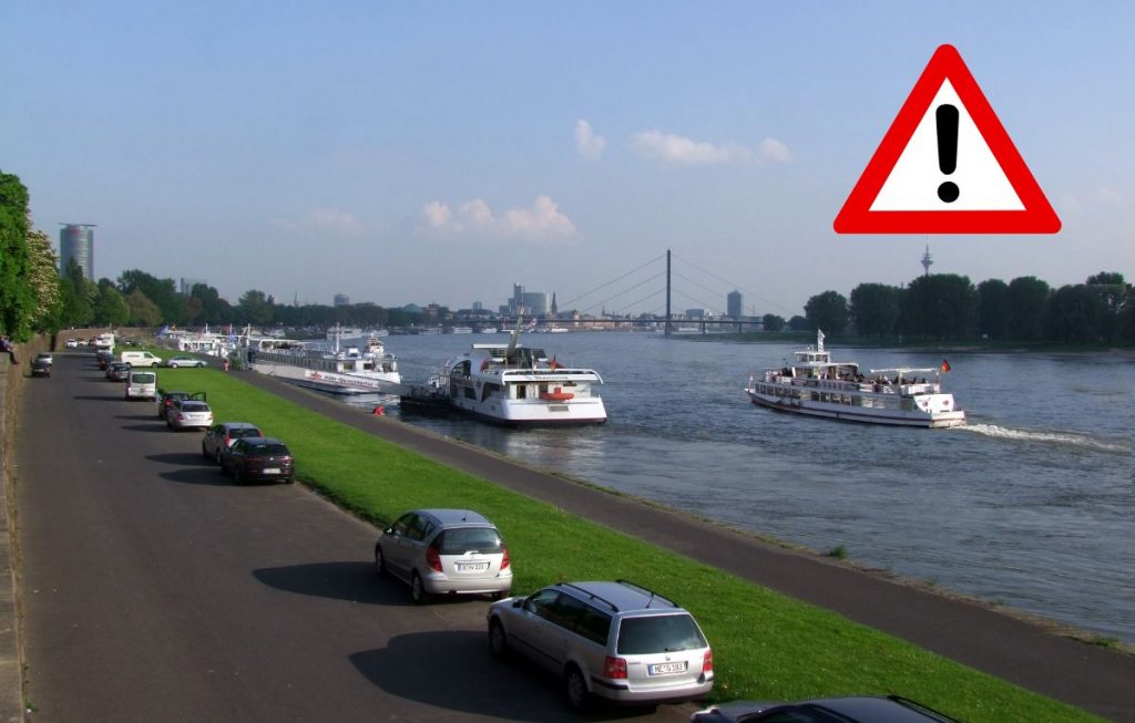 Dramatycznie niski poziom wody w Renie