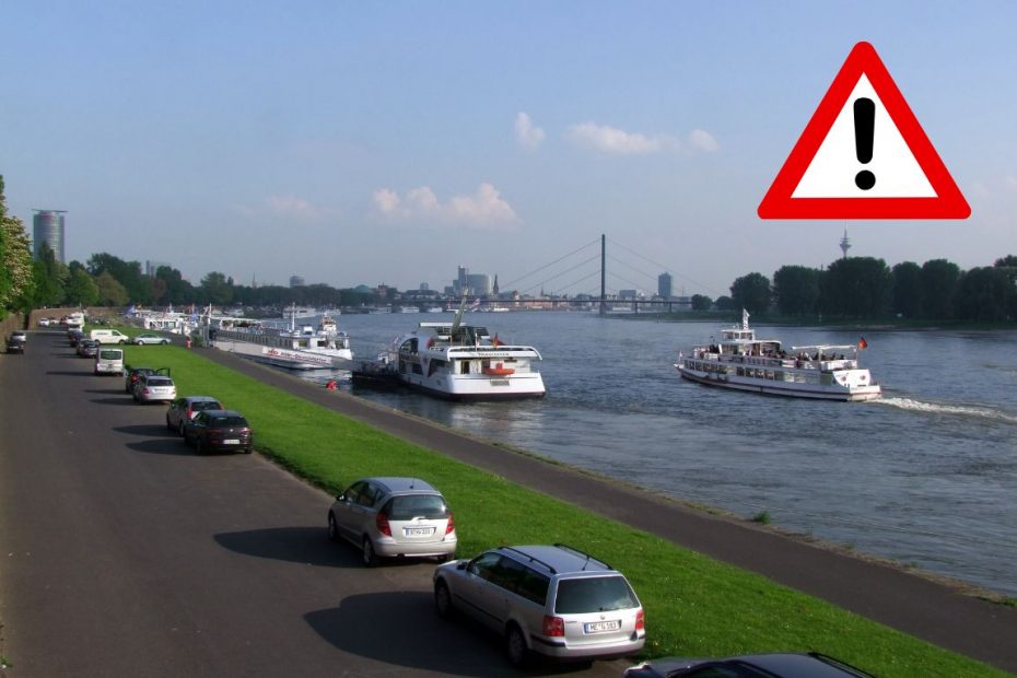 Dramatycznie niski poziom wody w Renie