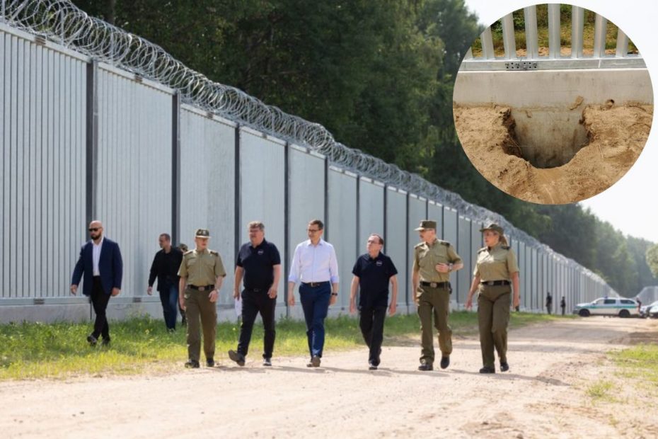 Podkopy pod zaporą na granicy z Białorusią