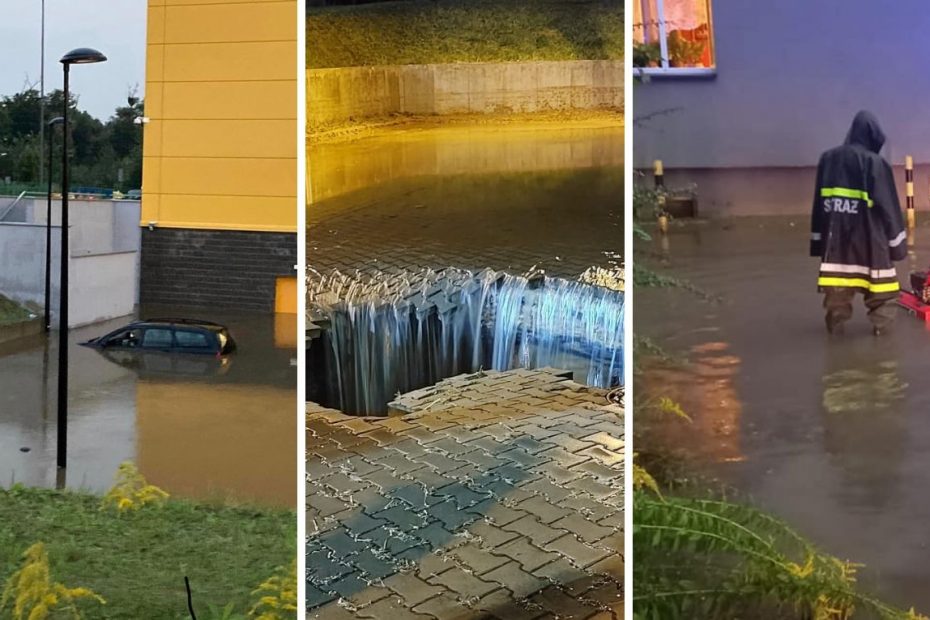 Potężne burze nad Polską. Zalane ulice i samochody