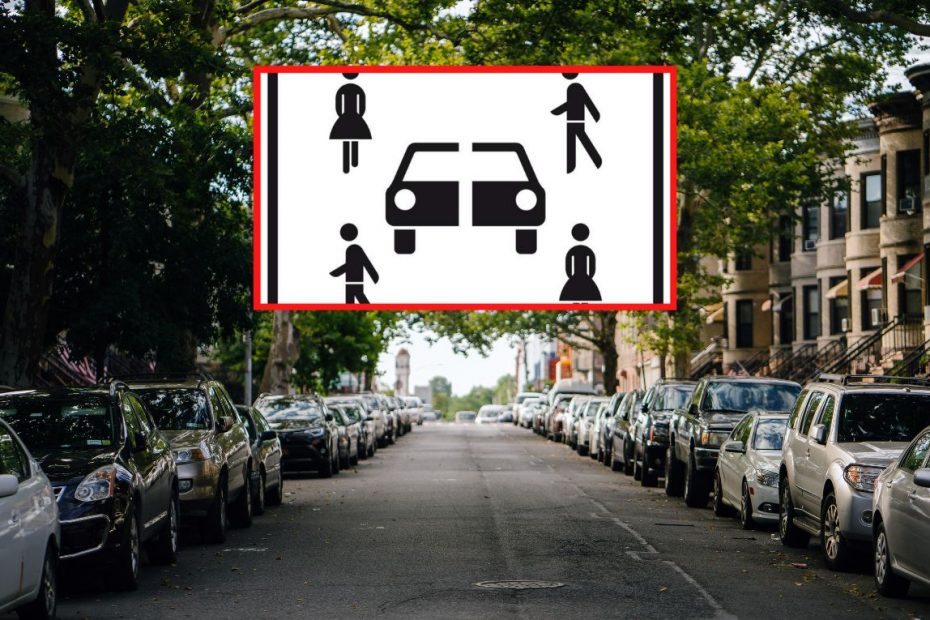 Specjalny znak drogowy na parkingu w Niemczech