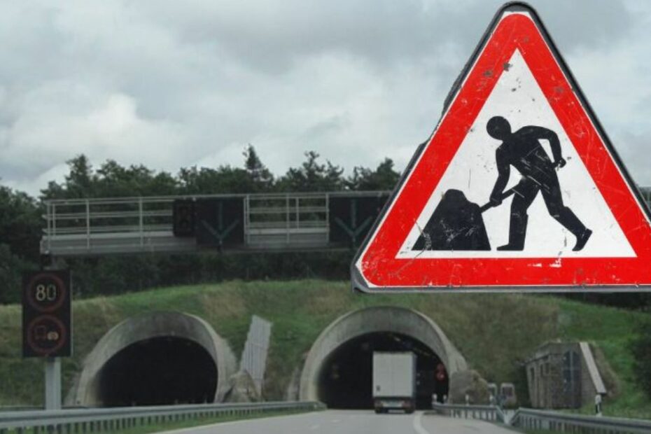 zamknięcie tunelu na A4 w Niemczech