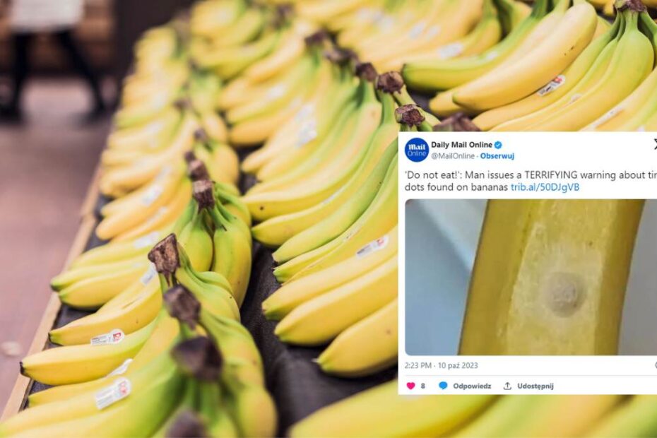 Jasne plamy na bananach