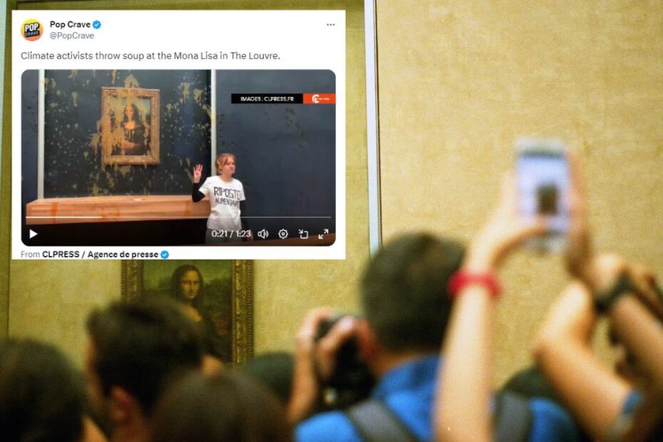 Mona Lisa oblana zupą