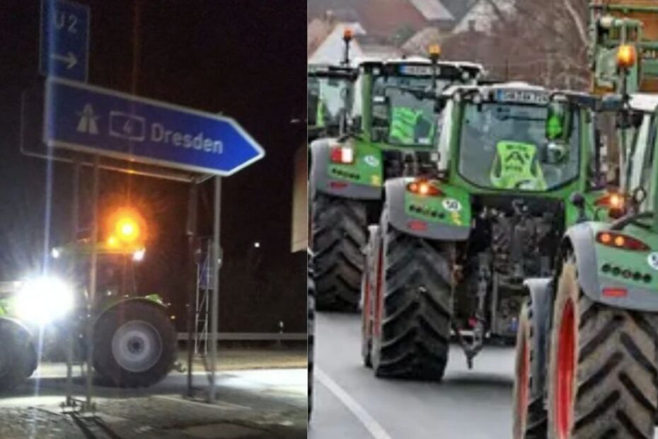 strajk rolników w Niemczech, zablokowane wajzdy na autostrady