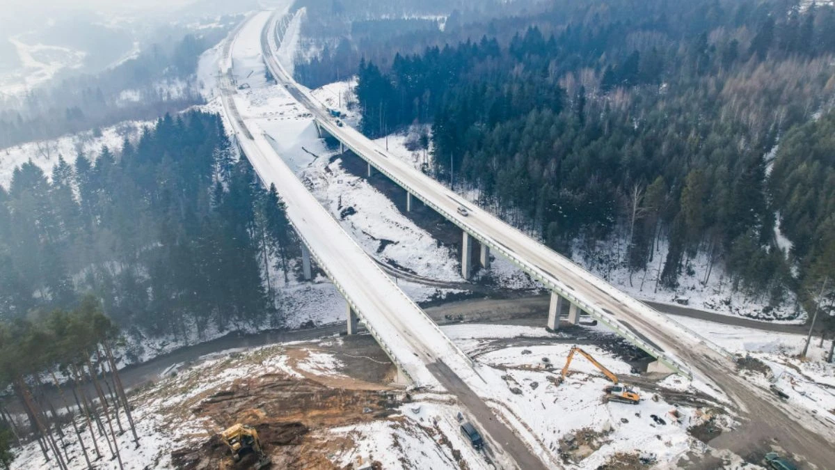 Droga ekspresowa S1  Foto: estakada w budowie