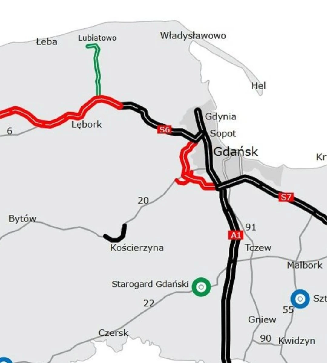 Przebudowa najbardziej zatłoczonej obwodnicy w Polsce Foto: mapa obwodnicy trójmiasta