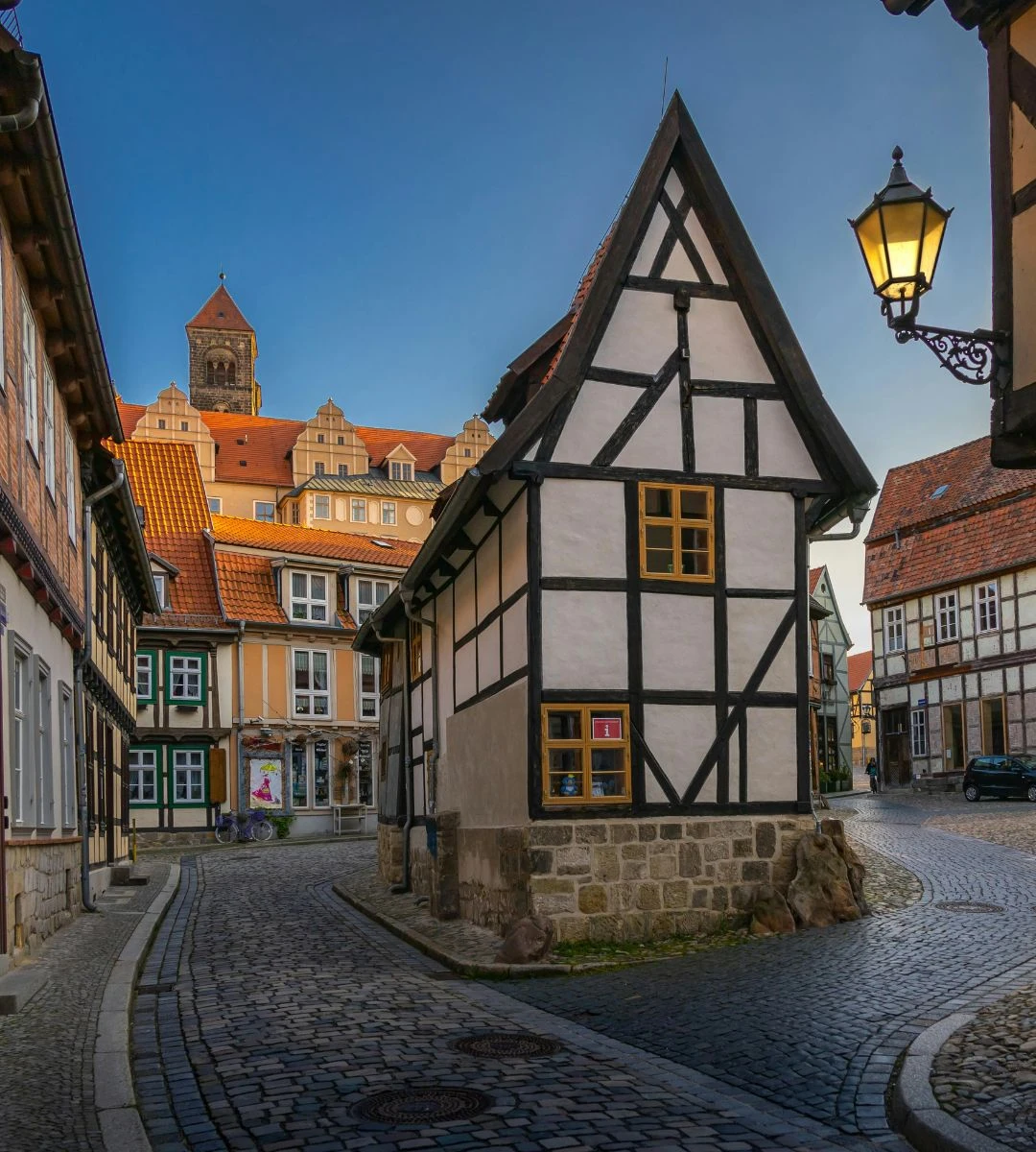 najbardziej gościnne miasto w Niemczech Foto domy w Quedlinburg