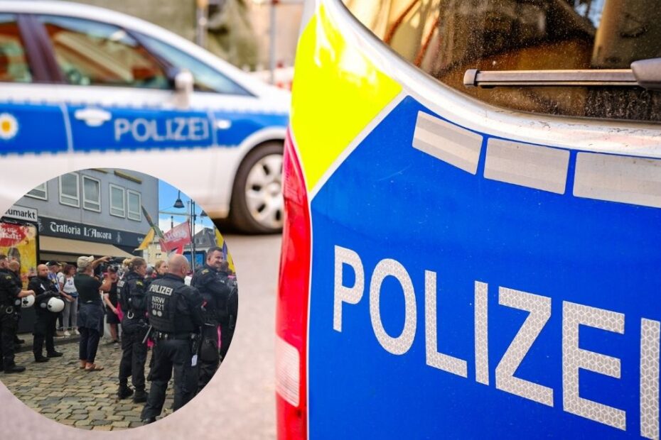 Pokojowy marsz w Kolonii są ranni. zdjęcie policja