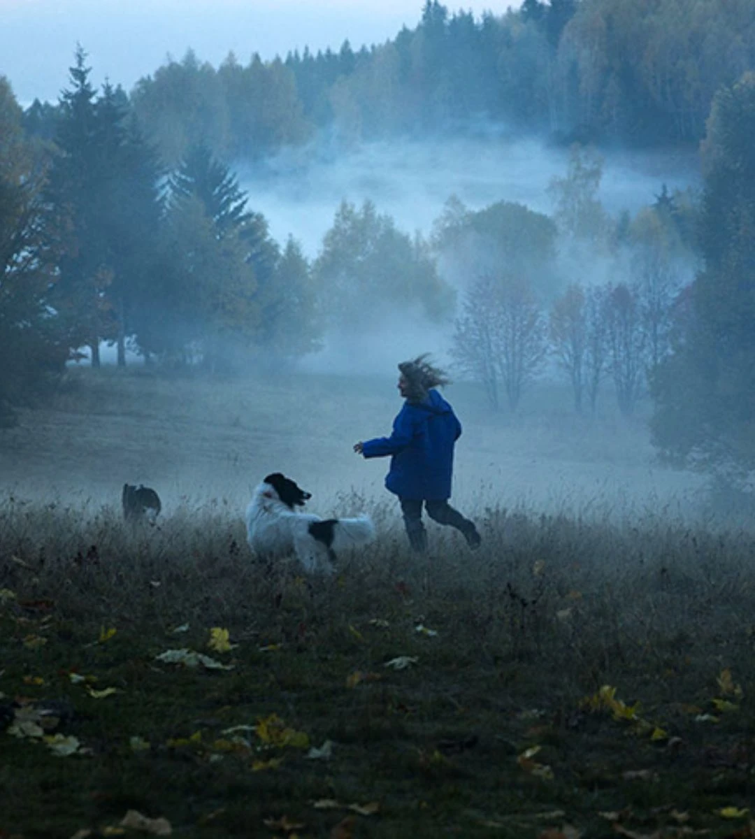 Pokot znika z Netflixa. zdjęcie kobieta na polu z psami