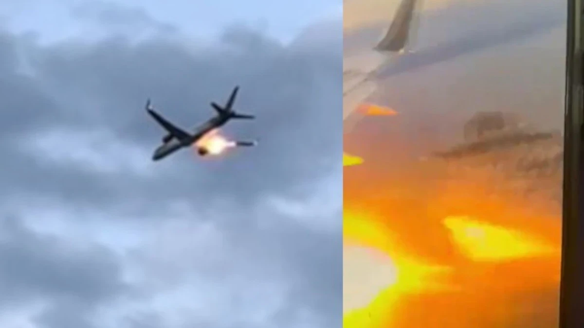 Pożar silnika krótko po starcie