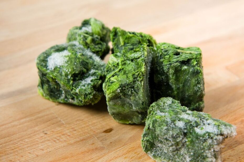 Test mrożonego szpinaku Foto: kostki mrożonego szpinaku