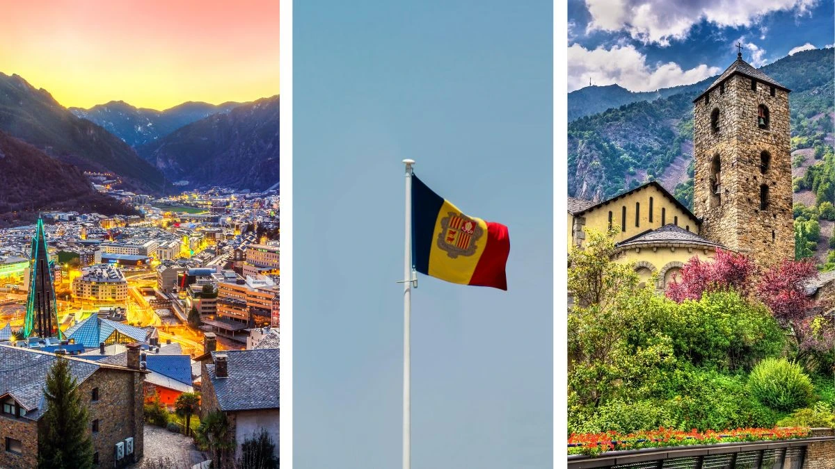 stolica bez lotniska i pociągów Foto: Andora i flaga andory