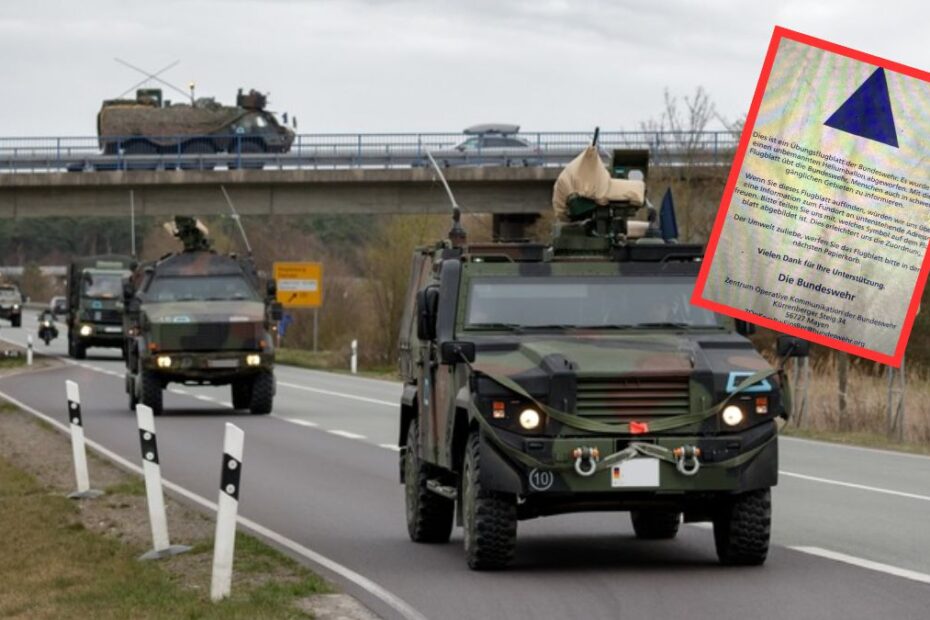 Bundeswehra zrzuciła przy granicy z polską dziwne ulotki