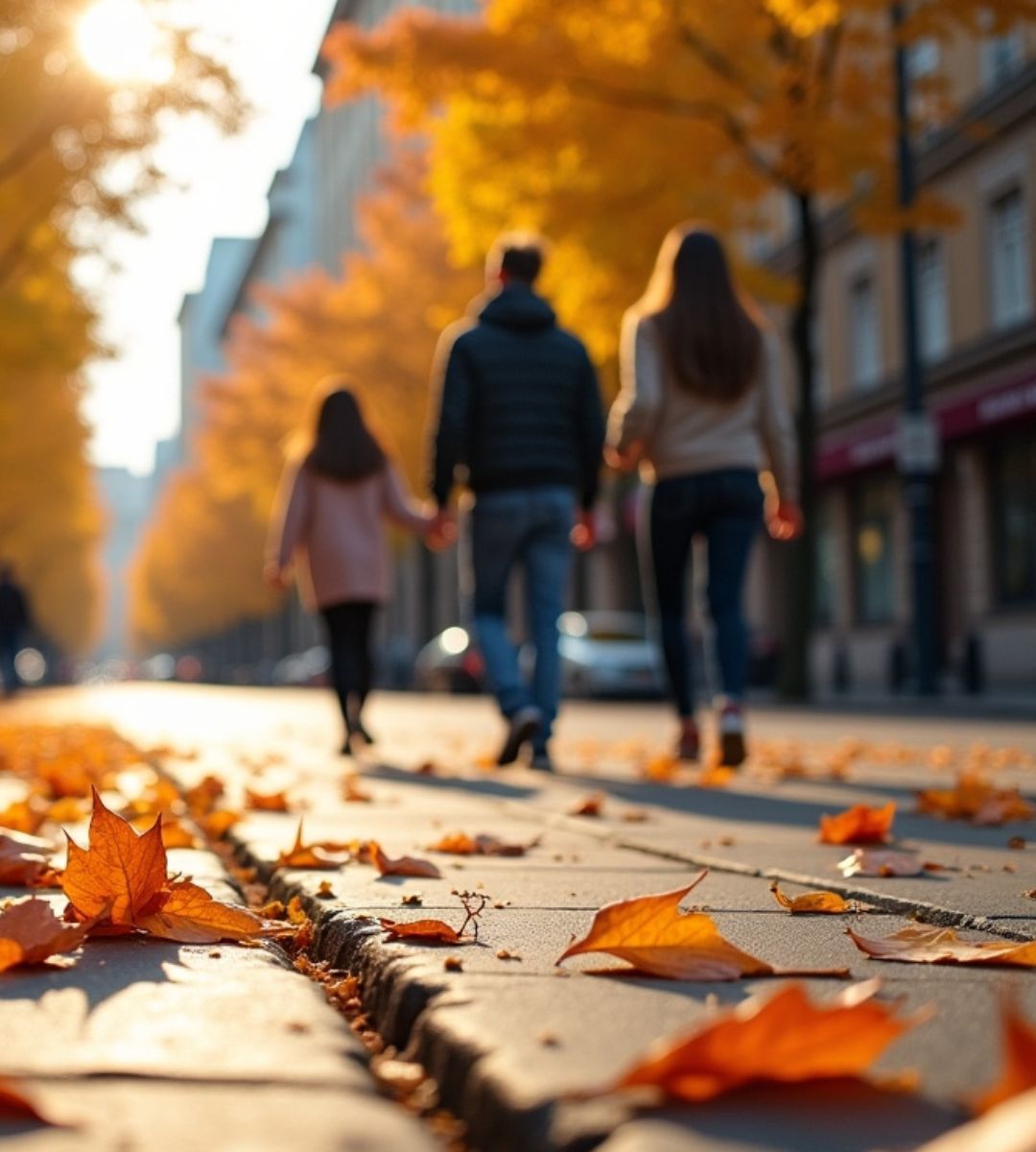 Które polskie miasta są najzdrowsze w 2025 Foto: rodzina na spacerze