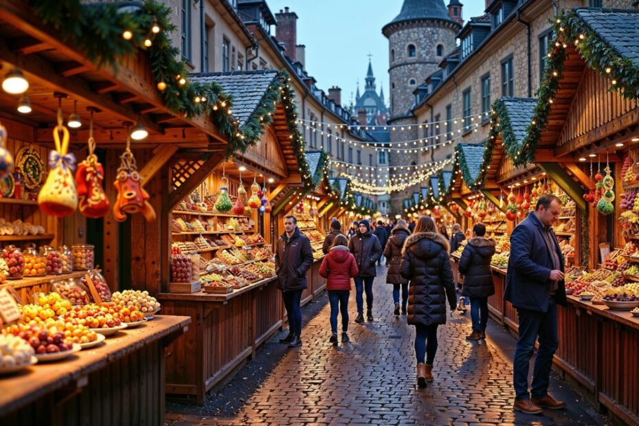 magiczne jarmarki bożonarodzeniowe w północnych Włoszech Foto: stoiska na jarmarku świątecznym