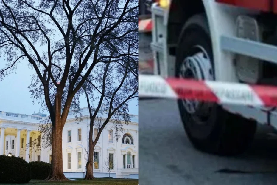 Furgonetka staranowała barierki przy Białym Domu