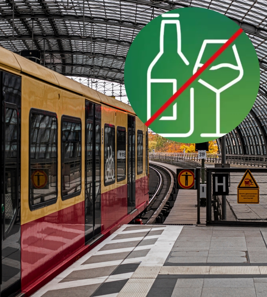 Zakaz alkoholu na dworcach w Berlinie zdjecie dworzec stacja kolejowa
