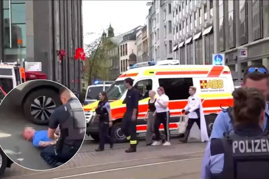 Samochód wjechał w tłum w centrum Lipska