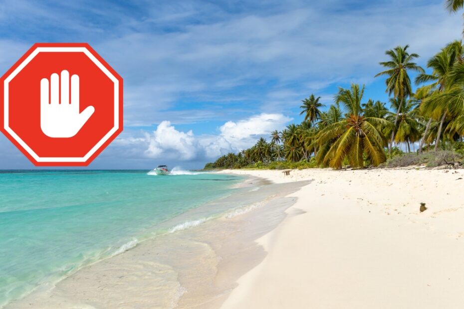zakazane pamiątki z plaży zdjecie plaża zakaz