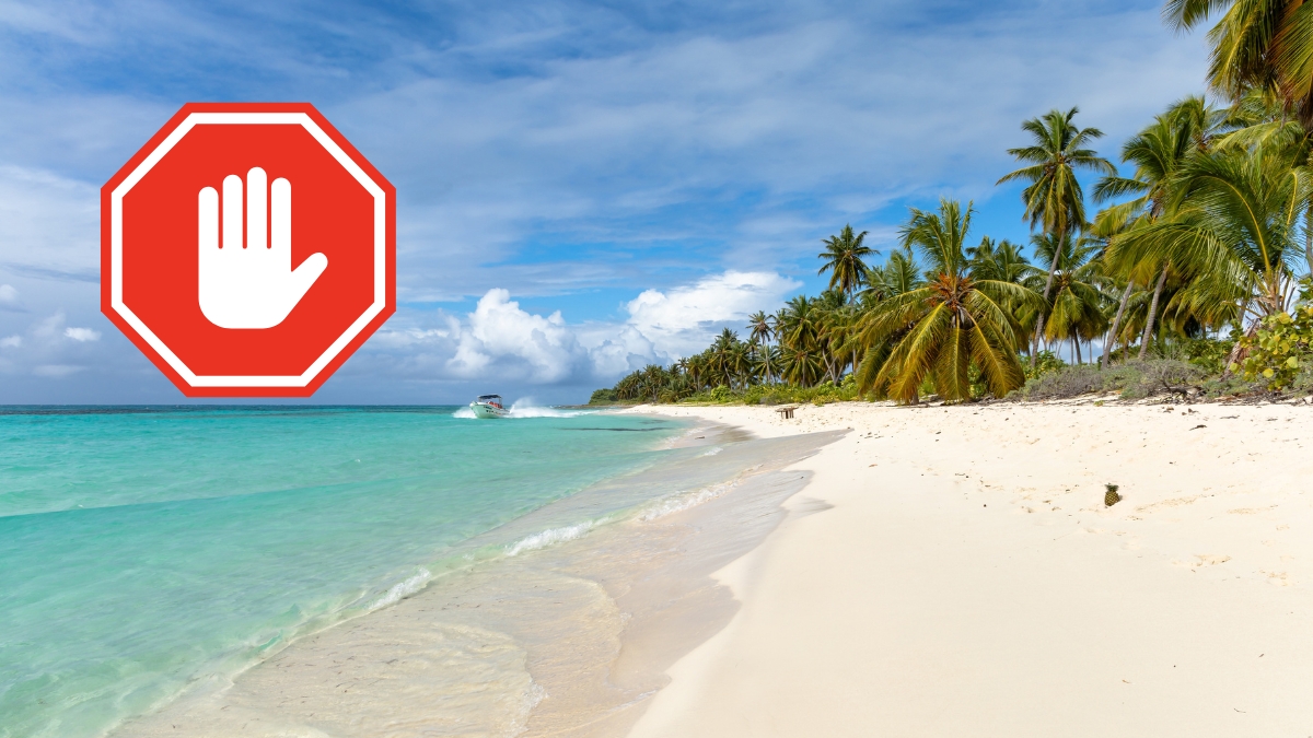 zakazane pamiątki z plaży zdjecie plaża zakaz