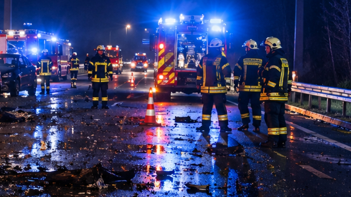 Wypadek na A1 w Niemczech, cztery osoby ranne